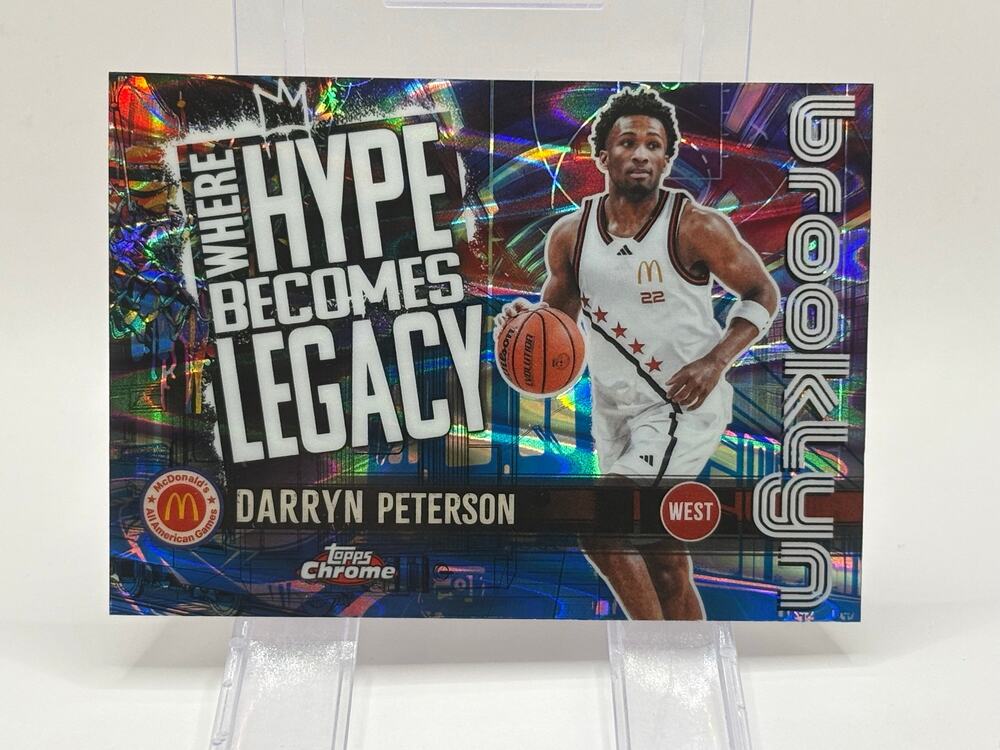 2025 Topps Chrome McDonald's Darryn Peterson Hype Legacy Blue RayWave SP Jazz